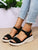 Summer Simple Wedge Heel Comfortable Daily Multi-color Buckle Women's Shoes Sandals